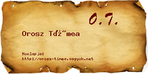 Orosz Tímea névjegykártya